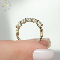 Bague de mariage en diamant VVS de laboratoire de coupe ovale certifiée IGI vente chaude or jaune et bande en argent 925 bijoux pour femmes