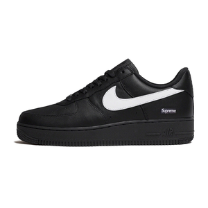 Zapatillas Nike Air Force 1 Low Top Skate negras de cuero genuino antideslizantes con cordones unisex informales de primavera - Product Image 1