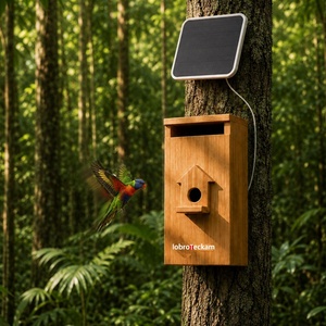 Cámara para Nido de Pájaros con WiFi y Energía Solar, 4MP, para Exteriores, con 3 Tamaños de Entrada Intercambiables, Visión Nocturna Invisible de 940nm - Product Image 2
