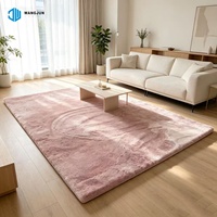 Tapis de salon à poils longs et épais, moquette polaire douce et moelleuse, tapis shaggy antidérapant