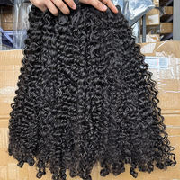 Extensions de cheveux humains vierges bouclés birmans doublement étirés, bruts, provenant d'un seul donneur vietnamien, pour le dropshipping