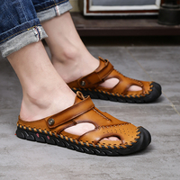 Sandales en cuir véritable pour hommes de haute qualité, prix bas, haute performance, taille 47 48, été