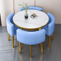 Runder Tisch und Stühle im modernen Designs til Restaurant möbel Set Kantinen café Fast-Food-Tisch und Stuhl für Café