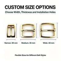 Boucle de ceinture personnalisée avec logo, 15 mm, boucle à ardillon réversible, gravée, en alliage de zinc, de haute qualité, boucle de ceinture tendance pour hommes, OEM