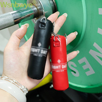 Porte-clés Sac de Boxe Personnalisé avec Logo Imprimé, Mini Gants de Boxe 3D en PU, Pendentif Sac de Boxe, Porte-clés en Cuir