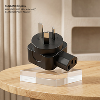 Adaptateur antichoc à structure solide AU 3 broches AS/NZS 3112 vers C13, prise de conversion d'alimentation anti-extrusion