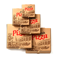Cajas de Pizza Rectangulares Desechables, Ecológicas, Biodegradables, Hechas con Materiales Reciclados, con Diseño de Logotipo Personalizado, Laminación Mate, para Regalos