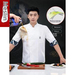 Unisex Waterproof Oil-Resistant Catering Chef Work Clothes Three-Quarter Sleeve for Hotels and <b>Restaurants</b> <b>Uniforms</b> - Product Image 3