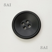 Baru Resin Hitam Matte Konvensional Bermata-tipis Kancing Mangkuk Resin Setelan Tombol