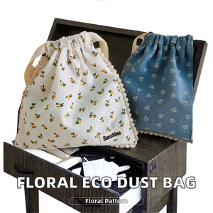 ถุงผ้าฝ้ายรีไซเคิลออร์แกนิคแบบหรูหรา เป็นมิตรกับสิ่งแวดล้อม ใช้ซ้ำได้ สำหรับบรรจุภัณฑ์ของขวัญ แฟชั่น เครื่องประดับ เครื่องสำอาง รีไซเคิลได้ - Product Image 2