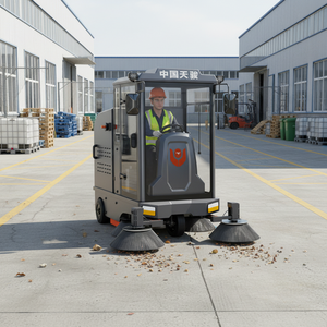 CleanHorse M7, prix bas, best-seller, nouvelle balayeuse industrielle à batterie pour parking extérieur avec réservoir d'eau de 200L - Product Image 5