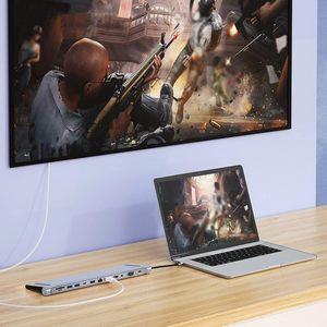 SYONG 11-in-1マルチポートドッキングステーションUSB Cハブ (MAC Book用) USB 3.0タイプUSBタイプCイーサネットHDMI 3.5mmオーディオ (ラップトップ用) - Product Image 4