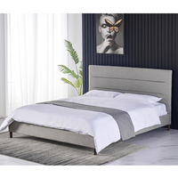 Mobilier de chambre à coucher Lit king et queen size avec cadre en bois et couverture en tissu