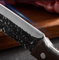 Ensemble de couteaux de boucher pakistanais à désosser en acier inoxydable à prix de gros professionnels couteaux de chef de cuisine serbe