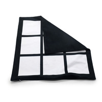 Vente en gros 45*45cm 18 pouces 9 panneau taie d'oreiller Sublimation imprimable blanc taie d'oreiller couverture pour la maison