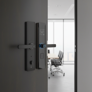Serrure de porte intelligente Tuya intégrée au système <span class=keywords><strong>WiFi</strong></span>, déverrouillage biométrique par empreinte digitale, application à distance, haute sécurité, serrure électronique pour appartement - Product Image 2