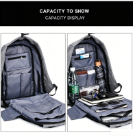 Sac à dos professionnel pour ordinateur portable, ergonomique, portable, résistant, avec port de charge USB