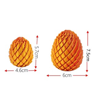Giocattolo Antistress a Forma di Uovo di Drago Stampato in 3D in PLA, Colorato e Sensoriale, per Bambini e Bambine, Ecologico, OEM - Product Image 3