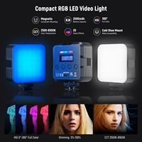 NEEWER RGB LED Lumière Microphone Stand Trépied Selfie Stick Sans Fil Lavalier Mic Téléphone Tournage Configuration Créateur Vidéo Vlogging Kit