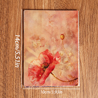 JAI IMAN 16 papiers 8 papiers transparents et 46 autocollants Wildflower DIY Scrapbook Pack Junk Journals Decor Paper