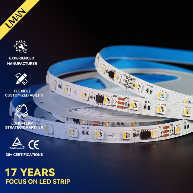 High Quality Waterproof LED Strip Light DC12V/24V SMD 5050 RGB+CCT Optional Outdoor Light Strip