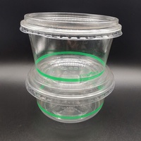 16 oz Compostable 100% Biologisch afbreekbare PLA Plastic Bekers Transparant Rond Voedsel PLA Biologisch afbreekbare Deli Bakjes met Deksel