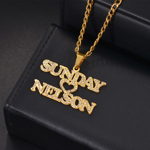 Collana a maglia cubana in acciaio inossidabile satinato oro 18K personalizzata con perla personalizzata per nome personalizzato - Product Image 6