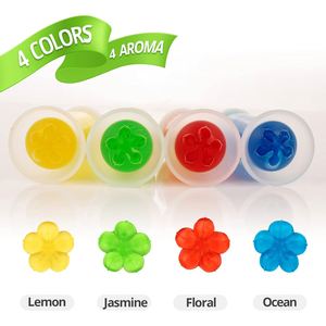 Désodorisant et Nettoyant WC Portable en Gel Plastique, Parfum Floral, 4 Pièces/36 Unités, pour Salle de Bain et Cuvette - Product Image 4