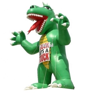 <span class=keywords><strong>Grand</strong></span> modèle gonflable vert promotionnel de dinosaure pour annoncer le dinosaure vert gonflable d'annonce de haut de 5M - Product Image 2