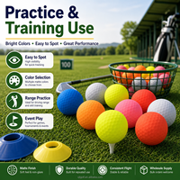 Balles de golf XJT finition mate, vente en gros, haute visibilité, balles d'entraînement colorées, logo personnalisé, prix d'usine, approvisionnement en vrac