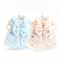 Veste rembourrée en coton imprimé pour chiot, confortable et chaude, ensemble de vêtements pour chien avec écharpe