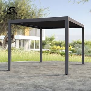 Toit ouvrant motorisé à lames orientables pour <span class=keywords><strong>piscine</strong></span>, balcon, pergola avec bandes LED, aluminium rétractable, commande par application - Product Image 4
