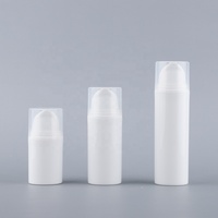 Blanc 15ml 20ml 30ml 50ml Corps En Plastique Presse Sans Air Pompe Lotion Bouteilles Bouchon Cylindrique Non Transparent Shampooing Sérum Emballage