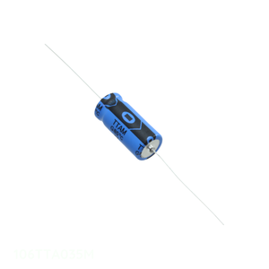 Condensador de Canal de Fabricante 10 uF CAP ALUM 10UF 20% 35V AXIAL TH de Montaje a Través de Orificio 106TTA035M - Product Image 1
