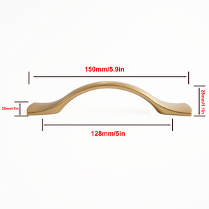 High Quality Zinc Alloy Curved Wave Cabinet Pull Decorative Drawer Handle Wholesale Furniture Hardware for Cabinet Handles - Product Image 3