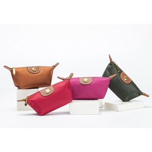 Mini Nylon Zipper Closure Coin <strong>Purse</strong> Portable Dumpling Shape Cosmetic Bag Small Lipstick Earphone Storage Pouch Unisex Daily Use - Product Image 1