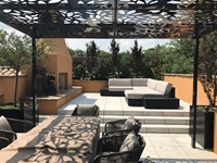 Pergolas de métal verre côtés muraux fer mural motorisé 5 mètres coût pergolas de toit à persiennes-supports bioclimat 6x6