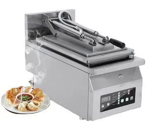 Small Business gyoza style dumplings/dumpling cooker grill pan fried dumpling frying machine with auto water spray