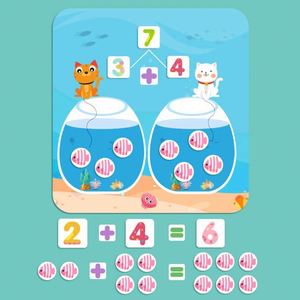Outil d'apprentissage des nombres magnétiques 3-en-1 pour la maternelle et la 1ère année, livre d'activités, jouet pour enfants - Product Image 5