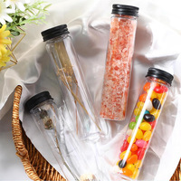 Bouteille en plastique PET de qualité alimentaire à fond plat et forme carrée, sérigraphiée, pour café, jus, bonbons, confiseries, sucre, de la marque AT PACK