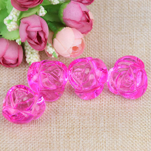 Perles en acrylique en forme de rose 28 mm, à une face, pour la fabrication de bijoux, matériaux de bricolage faits à la main, vente en gros, demi-ponceau - Product Image 2