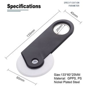 Ouvre-bouteille 2-en-1 écologique en plastique avec roulette à pizza personnalisable et logo – Cadeau promotionnel d'usine - Product Image 4