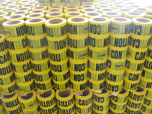 Tùy chỉnh màu vàng PE cảnh báo Băng chướng ngại vật an toàn băng với thận trọng tin nhắn cá nhân hướng dẫn băng - Product Image 4