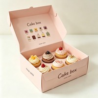 Boîte d'emballage pour cupcakes personnalisée, 6, 12, 16, 24 trous, boîte à muffins, boîte à pâtisserie, boîte à cupcakes, boîtes pliantes automatiques avec votre LOGO
