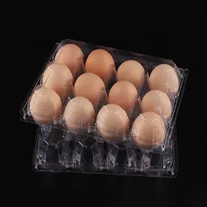 12 팩 판지 점보 대형 큰 닭고기 달걀 오리 계란 세포 물집 슈퍼마켓 용 저장 제조업체 용 투명