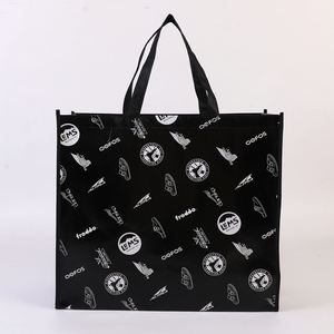Bolsas de Mano Ecológicas con Logotipo Personalizado, Bolsa de Compras de Lona Negra, Bolsa de Mano de Lona - Product Image 1