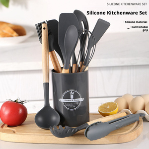 Ustensiles de cuisine en silicone antiadhésifs, ensemble d'ustensiles de cuisine, spatule, pelle, fouets, ensemble d'outils de cuisson - Product Image 3