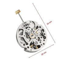 Reloj de Pulsera Automático de Movimiento Mecánico, Caja de Acero Inoxidable Plateada y Dorada, de Cuerda Manual, Clásico para Negocios y Vestir