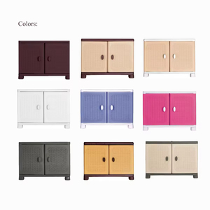 Foldable Multifunctional Stackable Plastic <b>Storage</b> Container with Rattan Pattern Drawer and Hanging <b>Clothes</b> Bar for Home Use - Product Image 3