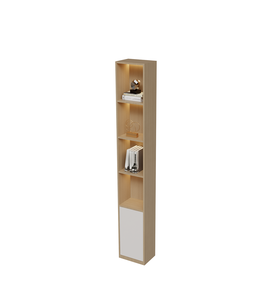 Muebles para Apartamentos y Condominios, Librería Vertical Super Estrecha Personalizada para Espacios entre Paredes, Armario de Almacenamiento con Puerta, Estantería para Dormitorio - Product Image 1